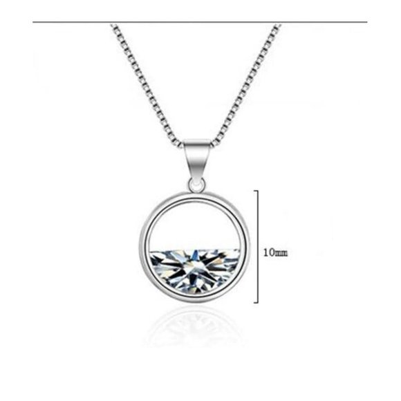 925 Sterling Silver Diamond Waterdrop Necklace X - Picture 8 of 8